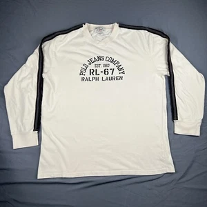 Polo Jeans Company Ralph Lauren Spell Out Long Sleeve Shirt Size M - Picture 1 of 14