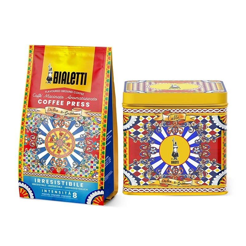 Bialetti Dolce & Gabbana Gift Tin + Moka Irresistible Coffee 300g Red Carretto - Image 1 of 1