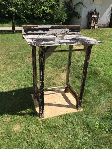 Vintage Antique Cast Iron Industrial Age Table Desk Table Base Steampunk Cover