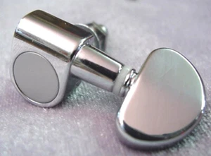 SET OF CHROME DIECAST GUITAR MACHINEHEADS 3+3 - TUNERS - Picture 1 of 4