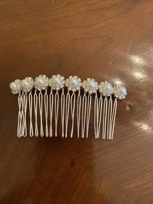  Peine de pelo de novia peines de imitación/perlas de imitación metal oro rosa accesorio para el cabello Foto 1 de 3