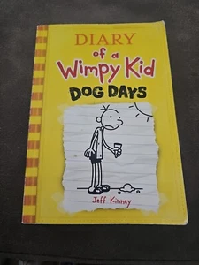 Diary of a Wimpy Kid: Dog Days Paperback (Book 4) by Jeff Kinney, Preowned - Picture 1 of 4