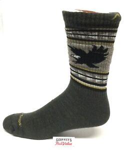 Men's DARN TOUGH 1980 Forest VanGrizzle WOOL MIDWEIGHT CUSHION BOOT'S SOCK Eagle
