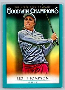2021 UD Goodwin Champions Turquoise Golf #37 Lexi Thompson LPGA Soft Corner - Bild 1 von 2