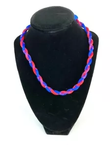 Kansas Jayhawks Titanium Sport Necklace Braided NIB - Picture 1 of 2