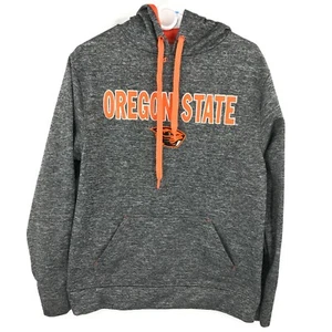 Oregon State Beavers Hoodie Mens Small Gray Orange Football Pullover Sweater  - Picture 1 of 7