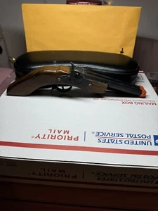 Used Vintage Parris 5891 Double Barrel Flint Lock Pistol Wood Metal Toy Cap Gun - Picture 1 of 13