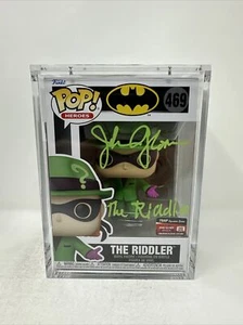 7BAP John Glover firmado The Riddler Funko Pop (Voz de la serie animada) 469 - Imagen 1 de 1