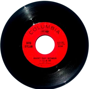 BOB DYLAN - Rainy Day Women #12 & 35 - Vinyl 45rpm 1966 Columbia 4-43592 - Picture 1 of 4
