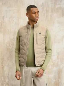 SMANICATO Jacket BLAUER GILET EFFETTO INCRESPATO VINCENT 25SBLUX02147 BEIGE 2025 - Imagen 1 de 5