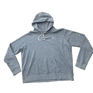 Nike Athletic Dept Hoodie Men XL Gray Reflective Dot Run Gym Crop Sweatshirt 50" - Picture 1 of 16