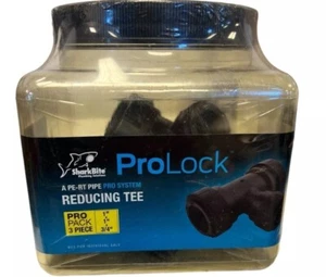 ProLock 1 in. x 1 in. x 3/4 in. Push-to-Connect Plastic Reducing Tee Fitting (3- - Picture 1 of 3