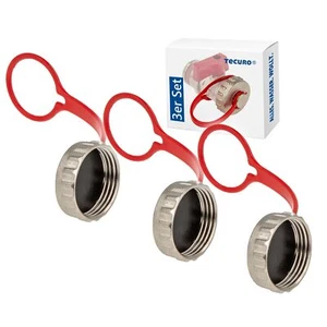 3 Stück tecuro Kappe Blinkappe 3/4 Zoll für KFE-Hahn - mit Dichtung - Messing - Bild 1 von 4