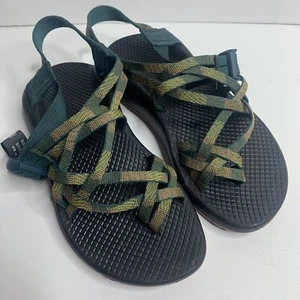 Chaco ZX/2 Classic Toe Loop Sandals Teal/Yellow Vibram Soles Women’s Size 6 - Picture 1 of 7