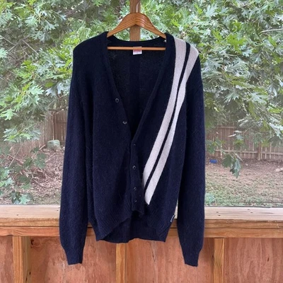 Cárdigan a rayas azul y blanco Birdweil Beach Britches para hombre talla L Foto 1 de 4