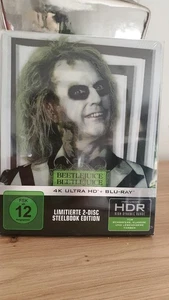 4K UHD BEETLEJUICE BEETLEJUICE Steelbook Dolby Atmos deutsche Ausgabe *NEU/OVP - Bild 1 von 4