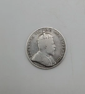 Canada - 1910 - 5 Cents - Sterling Silver Canadian Coin - King Edward VII - Picture 1 of 2