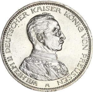 Preußen Wilhelm II. 5 Mark 1914 A in Uniform besserer Jahrgang vz/f. stgl. J 114 - Bild 1 von 3