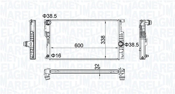 MAGNETI MARELLI Radiateur, refroidissement du moteur pour BMW - Photo 1/1