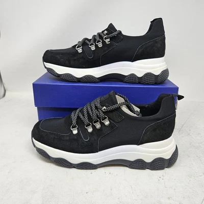 Italeau Ceselli 999 Velour Nero Comfy Fashion Sneakers / Size 8 US - 38.5 IT - Image 1 of 4