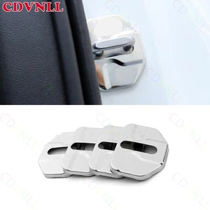 Cubierta de protección de hebilla de puerta interior de acero plateado para Volvo XC40 2019-2024 4 PIEZAS - Imagen 1 de 9