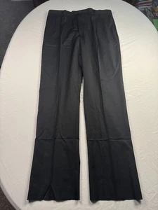 Austin Reed Dress Pants Mens 40 Regular Black Formal Wool Wide Leg Pleated NWT - Picture 1 of 11