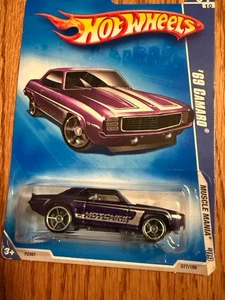 Hot Wheels '69 CAMARO PURPLE HOTCHKIS w/ OH5SPs 2009 Muscle Mania Series #77 - Picture 1 of 1