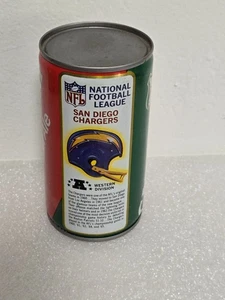 Vtg Canada Dry NFL Football Team Helmet San Diego Chargers Steel Soda Pop Can - Picture 1 of 6