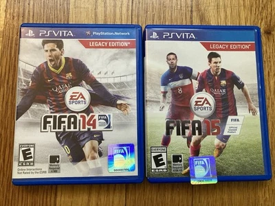 FIFA 14 + 15 - Legacy Edition Bundle / Lot (PS Vita, 2014) CIB Soccer Football - Image 1 of 4