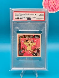 PSA 2 - 1998 AMADA POKEMON JAPONÉS HIPER PEGATINA COLECCIÓN 101 MEOWTH - Imagen 1 de 2