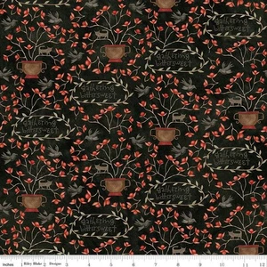 Tissu coton minuit cueillette ferme douce-amère - Photo 1/2