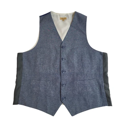 Feraud Waistcoat Blue Smart formal 4 Pocket Cotton Men's M 40-42" - Image 1 of 4