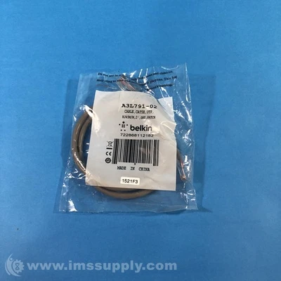 Cable de conexión Belkin A3L791-02 CAT5e RJ45 2 pies - gris FNFP Foto 1 de 4