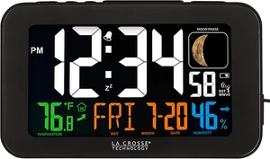 617-1485B Atomic Color Alarm Clock with USB Charging Port - Picture 1 of 6