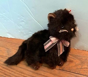 Juguete de peluche Ty Beanie bebé heredera gato negro animal de peluche vintage nuevo con etiquetas - Imagen 1 de 2