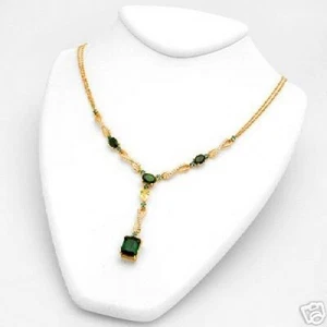 New LORENZO Necklace 9.95ctw Clean Diamonds,Tourmalines - Picture 1 of 3
