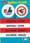 Montreal Expos Stickers Cincinnati Reds Fleer 1987 Baseball Card