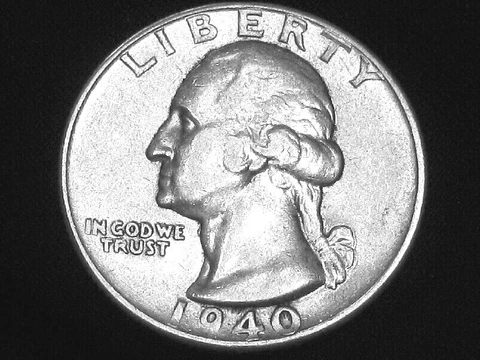 1940-D Washington Quarter --- Almost Uncirculated Cover