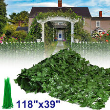 Artificial Privacy Fence Screen 118"x39" Ivy Leaf Foliage Garden Panel Garden US