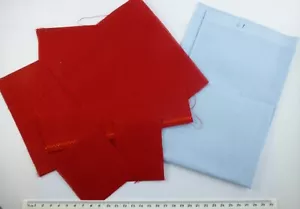 Pack of Aida fabric remnants (Cross stitch fabric), red & blue - craft destash - Picture 1 of 1