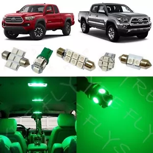 9x Kit de Luces Cúpula Interior LED Verde para Toyota Tacoma TT5G 2016-2023 - Imagen 1 de 7
