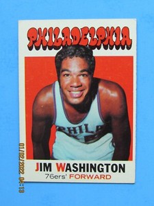 1971-72 TOPPS #28 JIM JIMMY WASHINGTON ROOKIE EX-MT HOFer RC