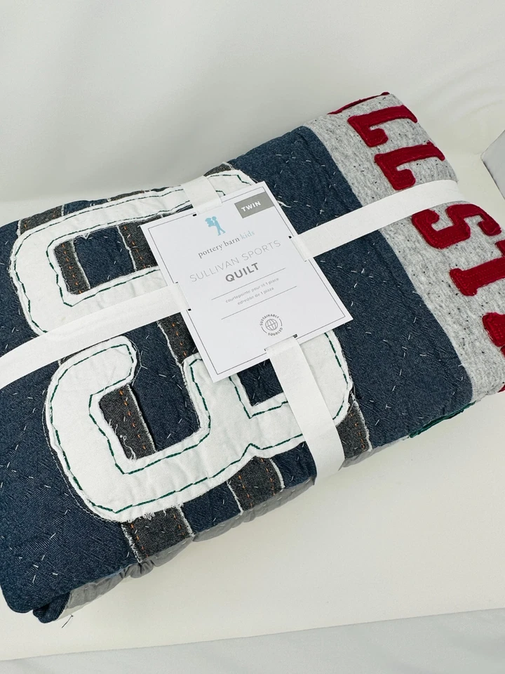 Edredón deportivo Pottery Barn Kids Sullivan talla doble nuevo con etiquetas Foto 1 de 4