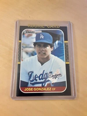 1987 Donruss #525 JOSE GONZALEZ Los Angeles Dodgers ROOKIE Baseball Card, (MINT) - Image 1 of 2