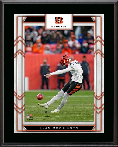 Evan McPherson Cincinnati Bengals 10.5" X 13" Sublimated Player Plaque Cover