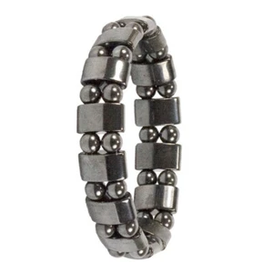 Hämatit Edelstein Armband schwarz Gummizug-Armband mit Perlen kleine Steine - Bild 1 von 1