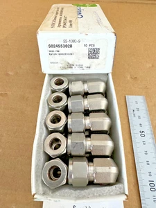 Box of 10 Swagelok Stainless Steel Tube Fitting SS-10M0-9 Union Elbow 10mm Tube - Picture 1 of 4