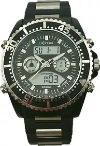 Oskar Emil RODRIGO Quality Mens Fashion Chunky Sports Chronograph Watch BLACK - Picture 1 of 5