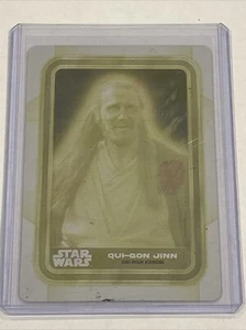 2023 Topps Star Wars Flagship Qui-Gon Jinn Force Ghost PRINTING PLATE 1/1 Yellow - Picture 1 of 2