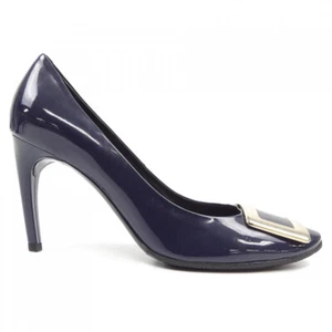 ROGER VIVIER decolte da donna in pelle verniciata colore navy taglia 39 - Foto 1 di 6